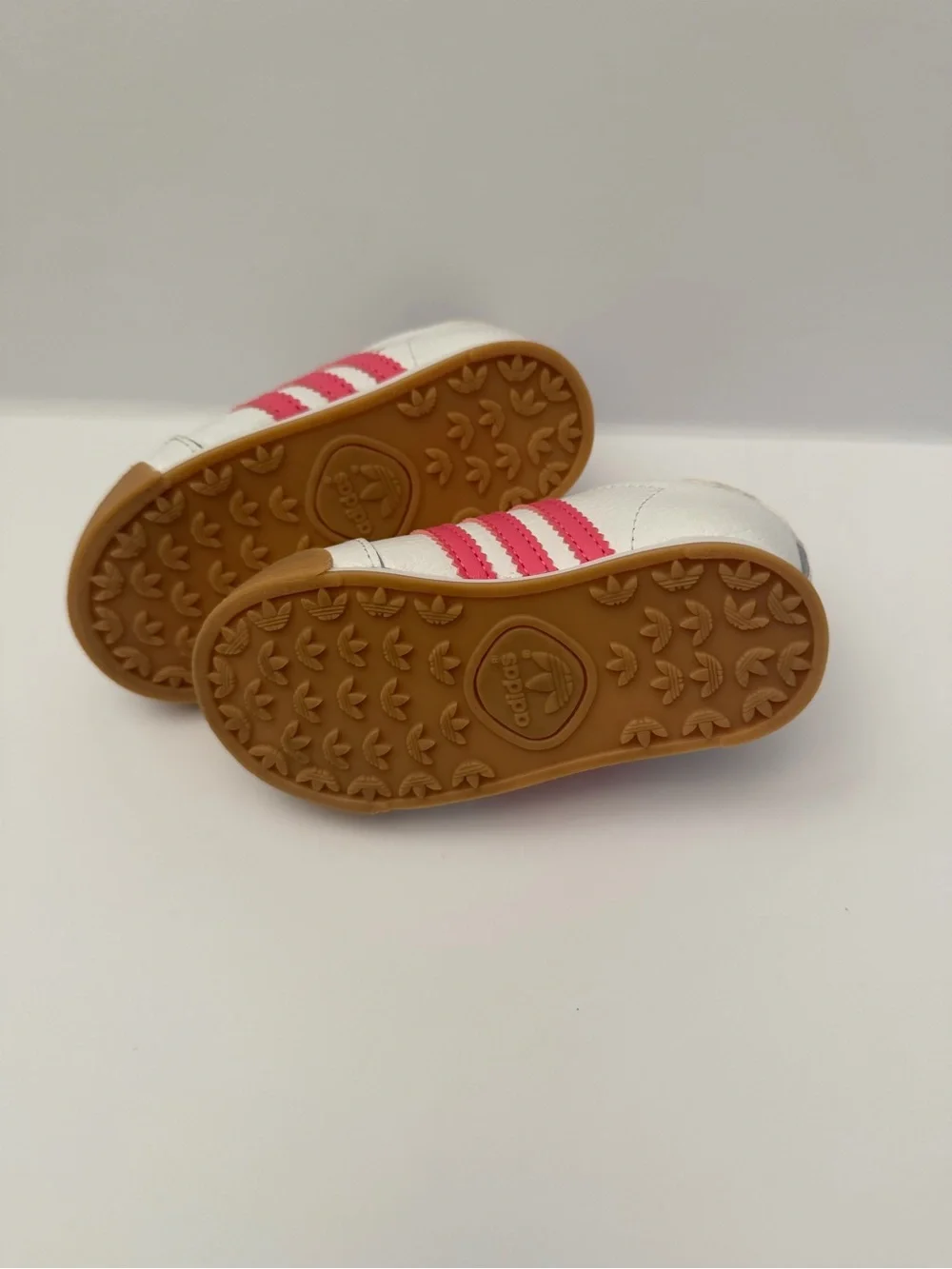 adidas Kids Samoa White & Pink Stripe Sneaker